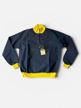 VINTAGE Roffe mens L Large blue ski pullover zip up jacket NWT Deadstock